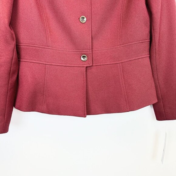 NWT TAHARI ASL Women's Stand Collar Button Blanzer Size 12 - Picture 4 of 11